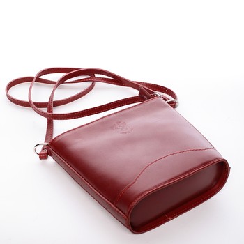 Dámska kožená crossbody kabelka červená - ItalY Bryana