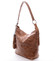 Dámska kožená kabelka cez rameno hnedá - ItalY Heather
