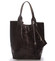 Dámska veľká kožená kabelka shopper hnedá - ItalY Perla