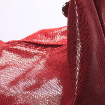 Dámska kožená kabelka tmavšia červená - ItalY Amadea