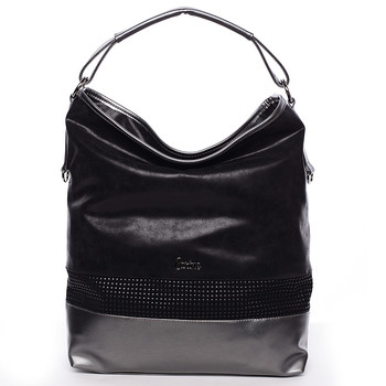 Elegantní velká dámská kabelka černá - Carine Aurelie