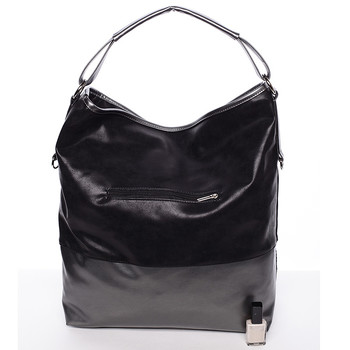 Elegantní velká dámská kabelka černá - Carine Aurelie