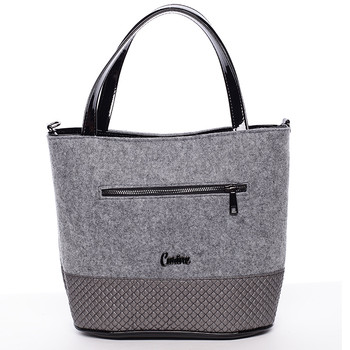 Dámska filcová kabelka sivá - Carine Danielle