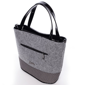 Dámska filcová kabelka sivá - Carine Danielle