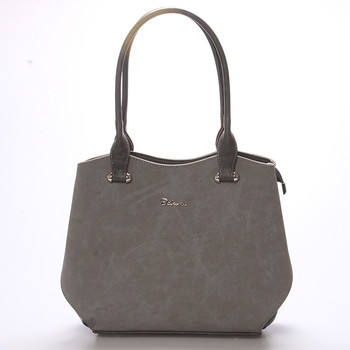 Elegantná semišová kabelka cez rameno šedá - Delami Brigitte