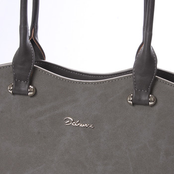 Elegantná semišová kabelka cez rameno šedá - Delami Brigitte