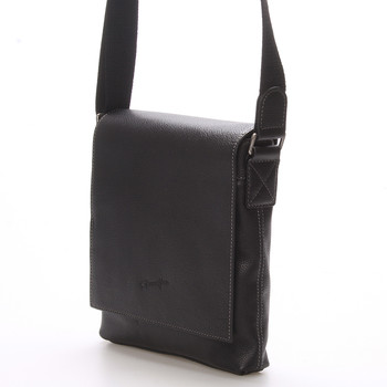 Luxusná kožená taška cez rameno čierna - Gerard HENON Frederic