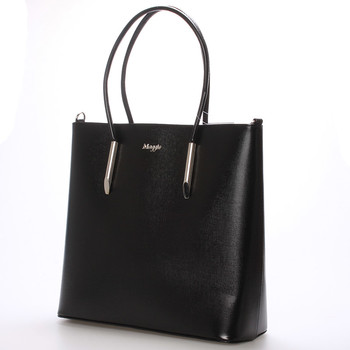 Dámska luxusná kabelka čierna saffiano - Maggio Devin