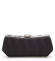 Dámska listová kabelka čierna krepovaná - Delami Aveline