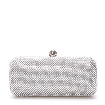 Dámska listová kabelka strieborná perleťová - Delami Clare
