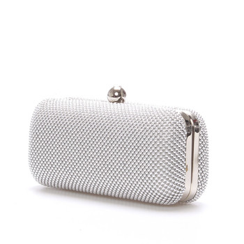 Dámska listová kabelka strieborná perleťová - Delami Clare