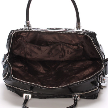 Stredná kabelka čierna s textúrou - Silvia Rosa Dory
