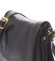 Luxusná čierna kožená taška cez rameno ItalY Alonzo