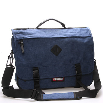 Látková pánska taška cez rameno modrá - Enrico Benetti 4548