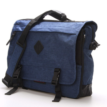 Látková pánska taška cez rameno modrá - Enrico Benetti 4548