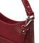 Červená kožená kabelka cez plece ItalY Lydia