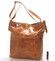 Hnedá kožená veľká crossbody kabelka ItalY Isabel