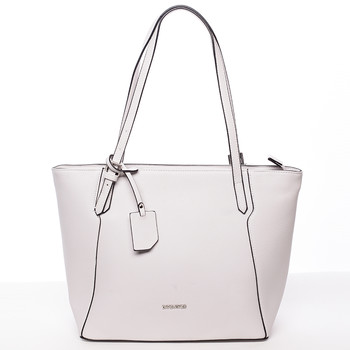 Dámska stredná kabelka cez plece krémovo šedá - David Jones Bernice