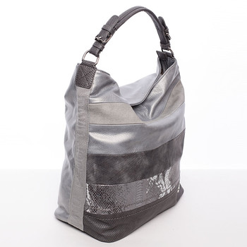 Dámska veľká kabelka cez rameno šedá - David Jones Faunia