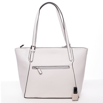 Dámska stredná kabelka cez plece krémovo šedá - David Jones Bernice