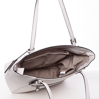 Dámska stredná kabelka cez plece krémovo šedá - David Jones Bernice