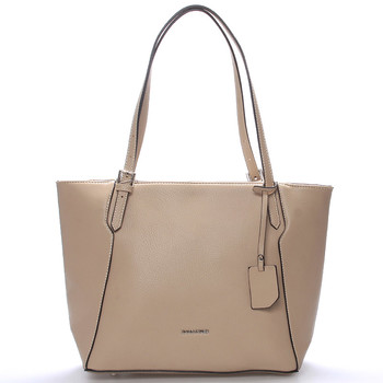 Dámska stredná kabelka cez plece camel - David Jones Bernice