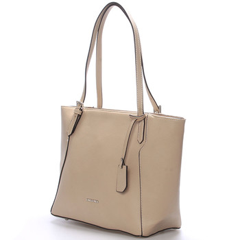 Dámska stredná kabelka cez plece camel - David Jones Bernice