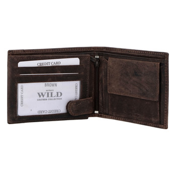 Pánska kožená peňaženka hnedá - WILD Rialto