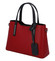 Menšie kožená kabelka červeno čierna - ItalY Alex