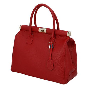 Módna originálny dámska kožená kabelka do ruky červená - ItalY Hila