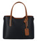 Väčšia kožená kabelka čierno hnedá - ItalY Sandy