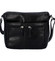 Dámska kožená crossbody kabelka čierna - ItalY ItOff