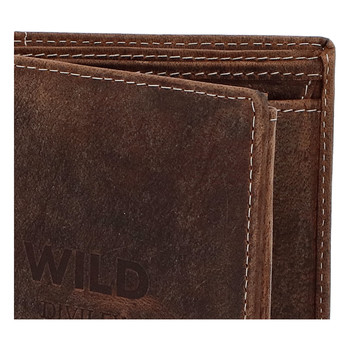 Pánska kožená peňaženka hnedá - WILD Dilly