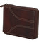 Pánska kožená brúsená peňaženka na zips hnedá - BUFFALO Bul