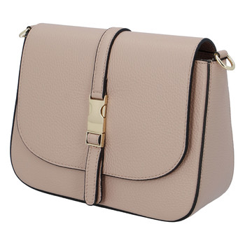 Dámska kožená crossbody kabelka camel - ItalY Neul