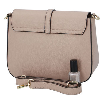 Dámska kožená crossbody kabelka camel - ItalY Neul