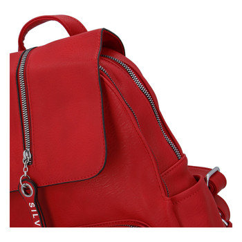 Dámsky mestský batoh červený - Silvia Rosa Koody