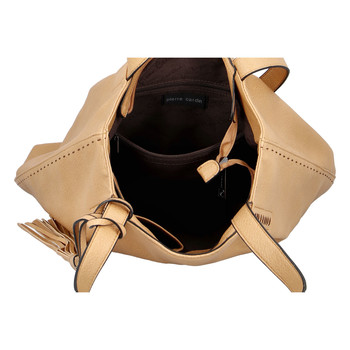 Veľká dámska kabelka cez plece camel - Pierre Cardin Elis