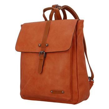 Dámsky módny mestský batoh oranžový - FLORA&CO Zenovia