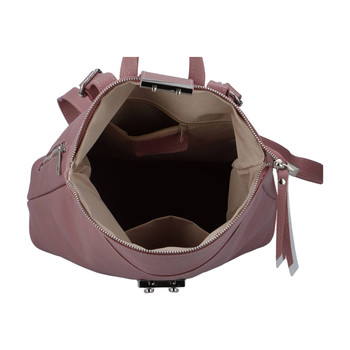 Dámsky kožený batôžtek ružový - ItalY Ahmed