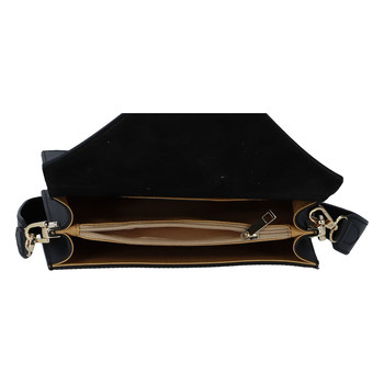Luxusná kožená crossbody kabelka čierna - ItalY Wien