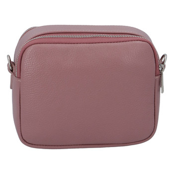 Kožená crossbody kabelka ružová - ItalY Quadro