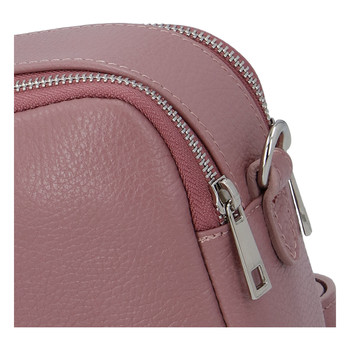 Kožená crossbody kabelka ružová - ItalY Quadro