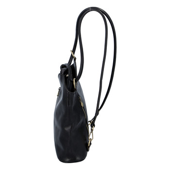 Dámska kožená kabelka batoh čierna - ItalY Lazzy