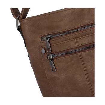 Dámska crossbody kabelka tmavá camel - Romina Sara