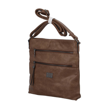 Dámska crossbody kabelka tmavá camel - Romina Chiara