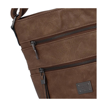 Dámska crossbody kabelka tmavá camel - Romina Chiara