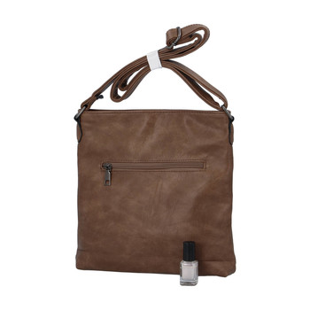 Dámska crossbody kabelka tmavá camel - Romina Chiara