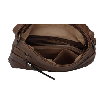 Dámska crossbody kabelka tmavá camel - Romina Chiara