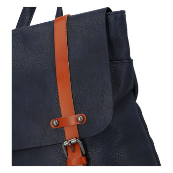 Dámsky módny mestský batoh modrý - FLORA & CO Dilema
